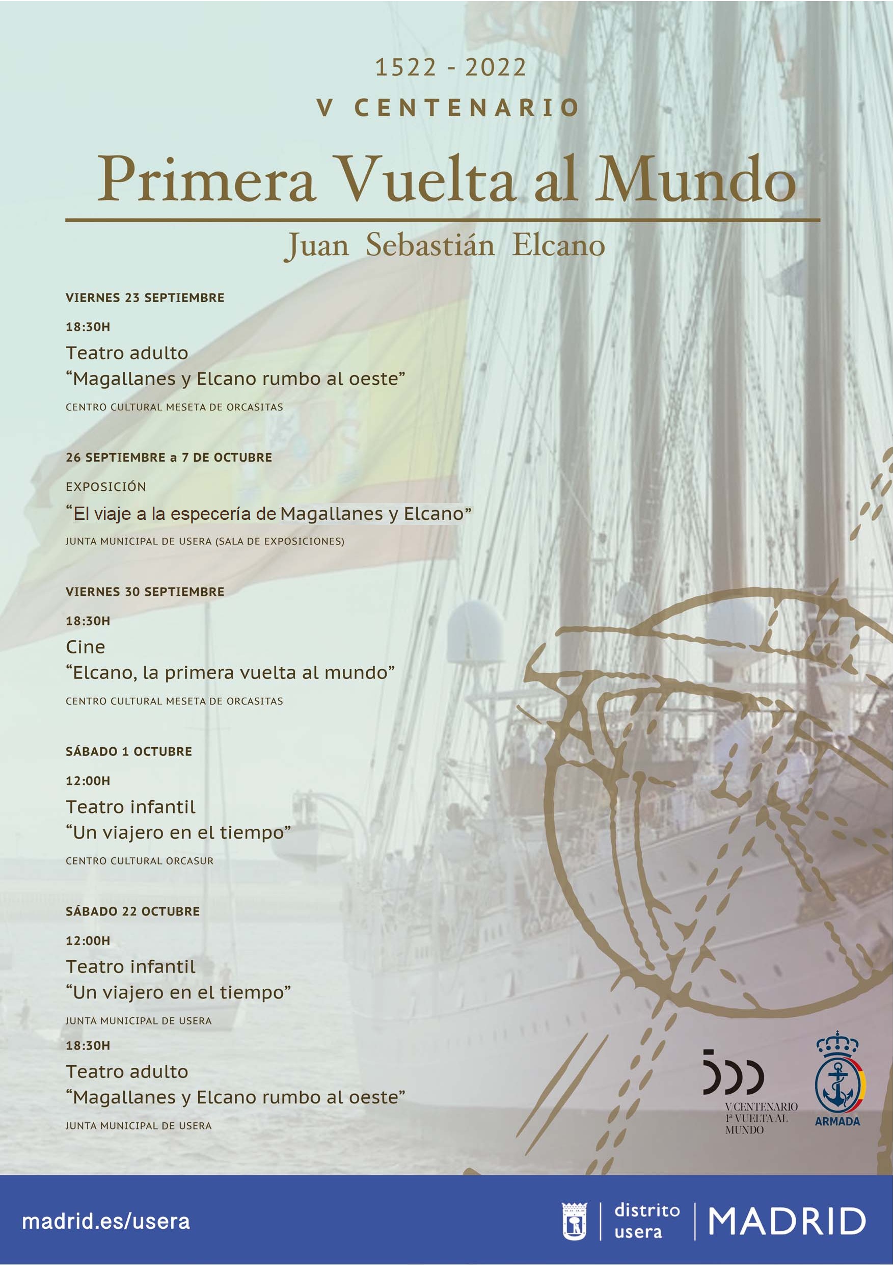 Usera conmemora el quinto centenario de la vuelta al mundo de Juan